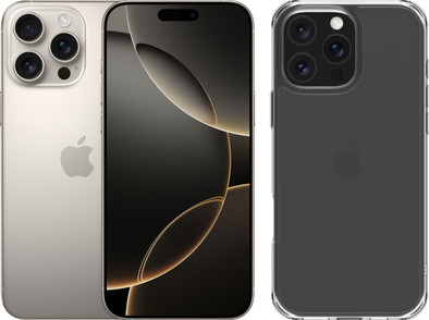 Apple iPhone 16 Pro Max 1TB Natural Titanium + BlueBuilt Protective Back Cover Transparant is nooit meer leverbaar