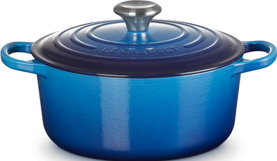Le Creuset Signature ronde braadpan 24 cm azure is nooit meer leverbaar
