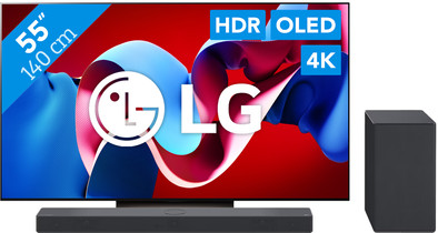 LG 55" OLED EVO C4 4K (2024) + LG DSC9S (2024) is nooit meer leverbaar