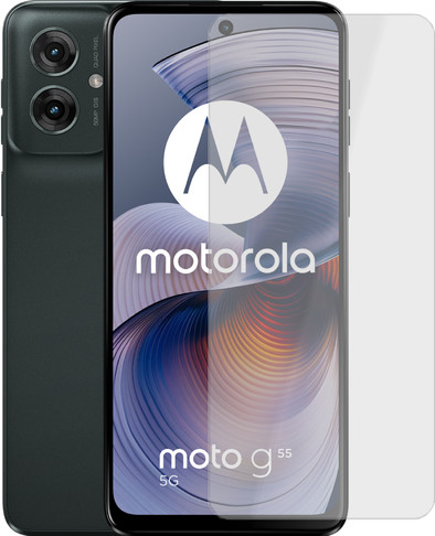 Motorola Moto G55 256GB Zwart 5G + Just in Case Tempered Glass Screenprotector is nooit meer leverbaar