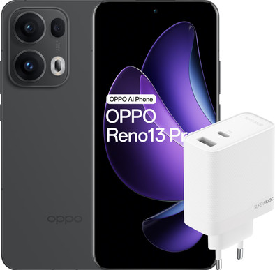 OPPO Reno13 Pro 512GB Zwart 5G + OPPO SuperVOOC Oplader 80W met 2 Poorten is nooit meer leverbaar