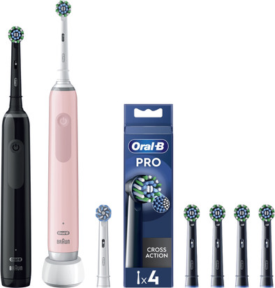Oral-B Pro Serie 3 Duo Pack Zwart en Roze Value Pack is nooit meer leverbaar