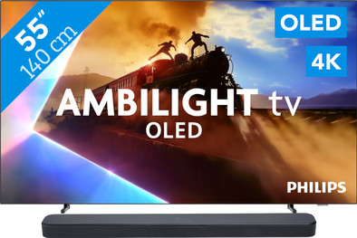 Philips Ambilight 55'' OLED760 4K (2025) + JBL Bar 300 MK2 Zwart is nooit meer leverbaar