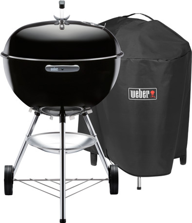 Weber Bar-B Kettle 57 cm Zwart + Weber Premium Hoes 57 centimeter is nooit meer leverbaar