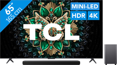 TCL 65" QD Mini-led C61K 4K (2025) + TCL S55H 2.1 Soundbar is nooit meer leverbaar