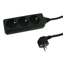 HQ 3-voudige stekkerdoos 5m Zwart is nooit meer leverbaar