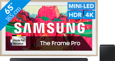 Samsung 65" The Frame Pro LS03FW (2025) + Samsung HW-S800D Zwart (2024) is nooit meer leverbaar