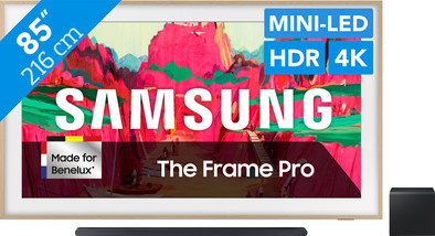 Samsung 85" The Frame Pro LS03FW (2025) + Samsung HW-S800D Zwart (2024) is nooit meer leverbaar