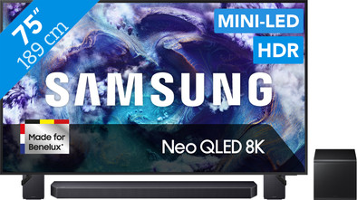 Samsung 75 inches Neo QLED QN900F 8K (2025) + Samsung HW-Q930F Black is no longer available