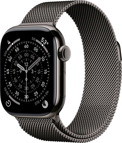 Apple Watch Series 11 Cellular 42mm Titanium  Slate Milanese Band is nooit meer leverbaar