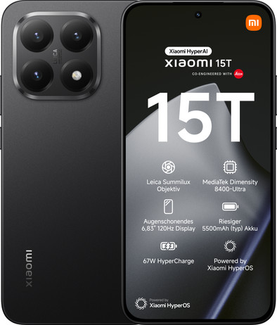 Xiaomi 15T 256GB Zwart 5G is nooit meer leverbaar