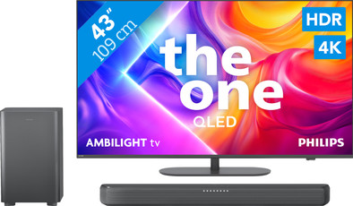 Philips Ambilight 43'' PUS9000 QLED 4K (2025) + Philips TAB5309 is nooit meer leverbaar