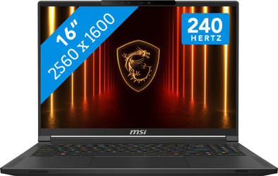 MSI Stealth 16 AI A2HWFG-023NL is nooit meer leverbaar