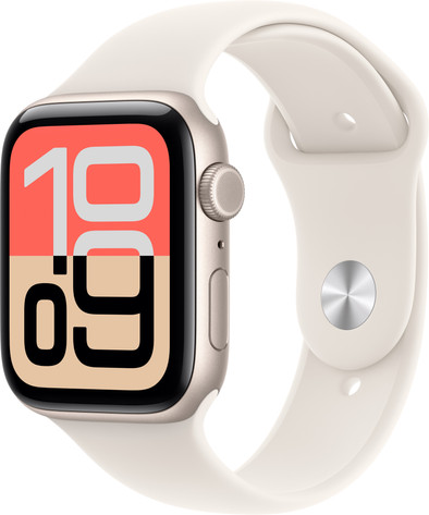 Apple Watch SE 3 Cellular 44mm Starlight Sportband S/M is nooit meer leverbaar