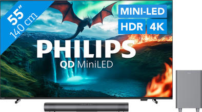 Philips 55'' MLED810 4K (2025) + Philips TAB6100 is nooit meer leverbaar