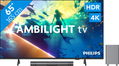 Philips Ambilight 65" PUS8000 4K (2025) + Philips TAB6100 is nooit meer leverbaar