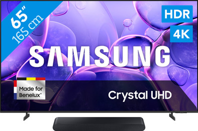 Samsung 65" Crystal UHD U8070F (2025) + Samsung HW-S60D Zwart (2024) is nooit meer leverbaar