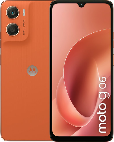 Motorola Moto G06 256GB Arabesque Orange 4G | Coolblue | Mobiele