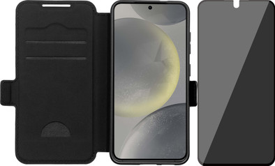 BlueBuilt Samsung Galaxy S25 Book Case Leather Black + BlueBuilt Privacy Screen Protector Glass is no longer available