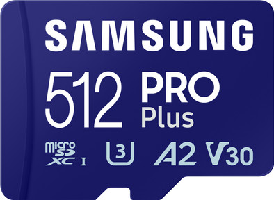 Samsung MicroSDXC PRO Plus 512GB 130MB/s is nooit meer leverbaar