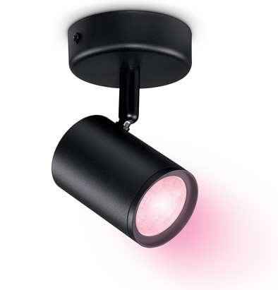 WiZ 1 spot Imageo zwart - Gekleurd en Wit licht - GU10 is nooit meer leverbaar