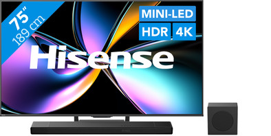 Hisense 75" ULED Mini-led U79Q PRO (2025) + Hisense AX3120Q is nooit meer leverbaar