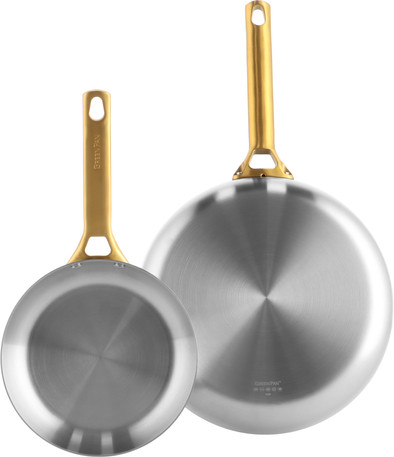 Greenpan Padova Reserve 3-ply Stainless Steel 20 + 28 cm koekenpannenset is nooit meer leverbaar