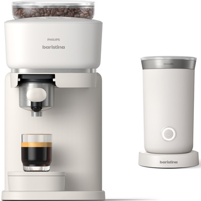 Philips Baristina BAR303/00 Wit + Melkopschuimer is nooit meer leverbaar