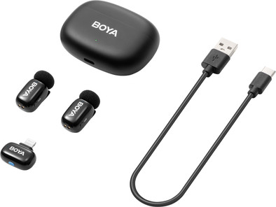 Boya Mini 2 Zwart voor Lightning is nooit meer leverbaar