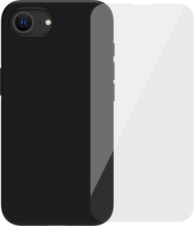 BlueBuilt Back Cover iPhone 17e/16e Zwart + Screenprotector Glas is nooit meer leverbaar