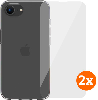 BlueBuilt Back Cover iPhone 17e/16e Transparant + Screenprotector Glas Duo Pack is nooit meer leverbaar