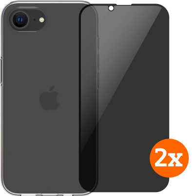 BlueBuilt Back Cover iPhone 17e/16e Transparant + Privacy Filter Screenprotector Glas Duo Pack is nooit meer leverbaar