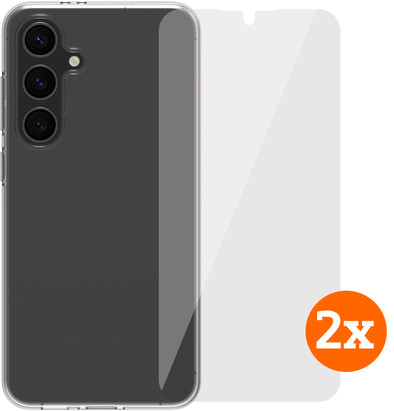 BlueBuilt Samsung Galaxy S24 FE Back Cover Transparant + Screenprotector Glas Duo Pack is nooit meer leverbaar