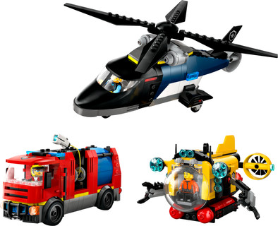LEGO City Helikopter, Brandweerauto en onderzeeër remix 60462 is nooit meer leverbaar