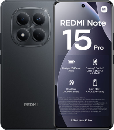 Redmi Note 15 Pro 256GB Zwart 4G is nooit meer leverbaar