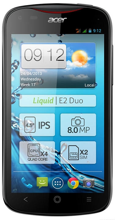 Acer Liquid E2 Duo Zwart is nooit meer leverbaar