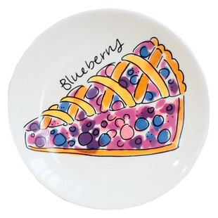 Blond Amsterdam Gebaksbord 18 cm Blueberry is nooit meer leverbaar