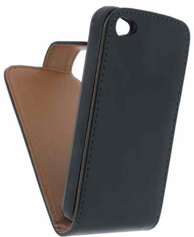 Xccess Leather Flip Case Apple iPhone 4/4S Zwart is nooit meer leverbaar