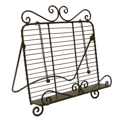 Bistro kookboekstandaard zwart metaal is nooit meer leverbaar