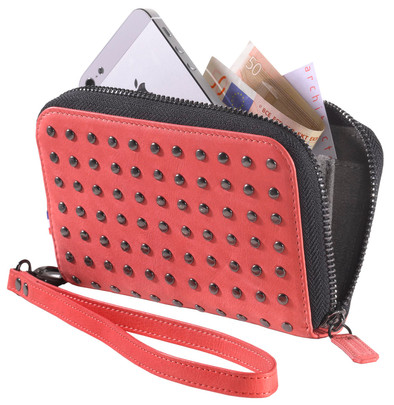 Decoded Zip Wallet With Studs Apple iPhone 4/4S/5 Pink is nooit meer leverbaar