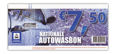 Nationale autowasbon is nooit meer leverbaar