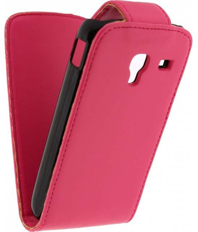 Xccess Leather Flip Case Samsung Galaxy Ace 3 Roze is nooit meer leverbaar