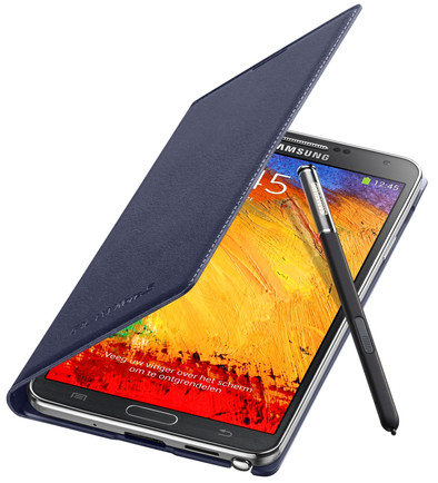 Samsung Galaxy Note 3 Flip Wallet Case Blue is nooit meer leverbaar