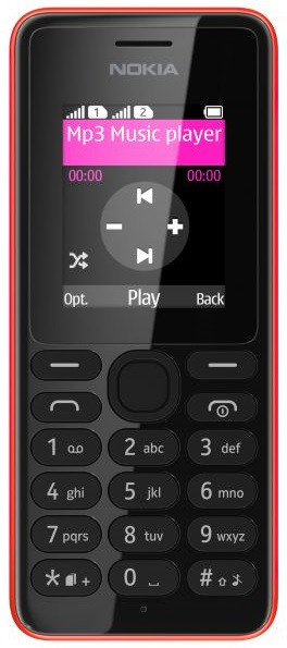 Nokia 108 Dual Sim Rood is nooit meer leverbaar