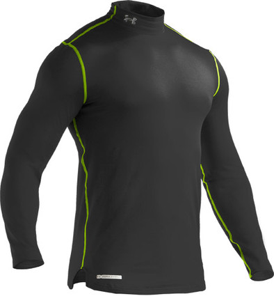 Under Armour Evo Coldgear Fitted Mock Black/Hyper Green (S) is nooit meer leverbaar