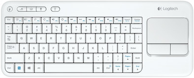 Logitech K400 Draadloos Touch Toetsenbord Wit is nooit meer leverbaar