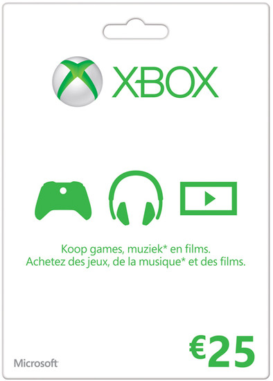 Xbox Live Giftcard (25 euro) is nooit meer leverbaar