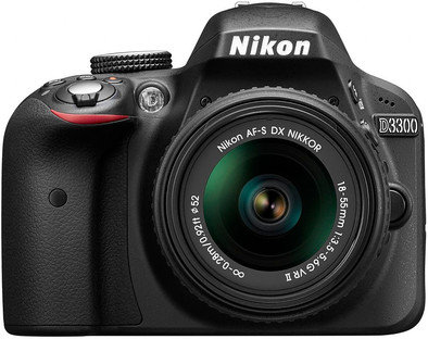 Nikon D3300 + 18-55mm f/3.5-5.6G VR II zwart is nooit meer leverbaar