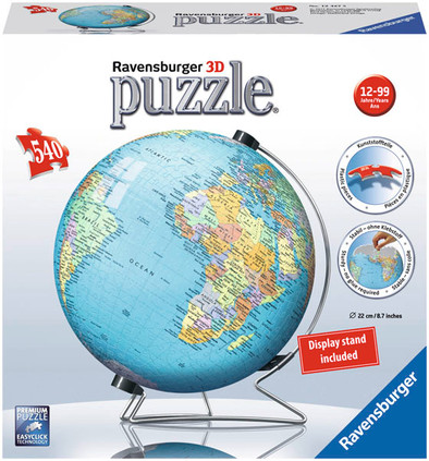 Ravensburger 3D Puzzelbal De Aarde Incl. Standaard (Engels) is nooit meer leverbaar