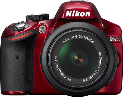 Nikon D3200 + AF-S DX 18-55mm VR II rood is nooit meer leverbaar